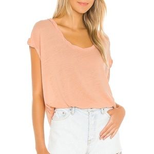 Free People We the Free Under the Sun Linen T-Shirt Size Small